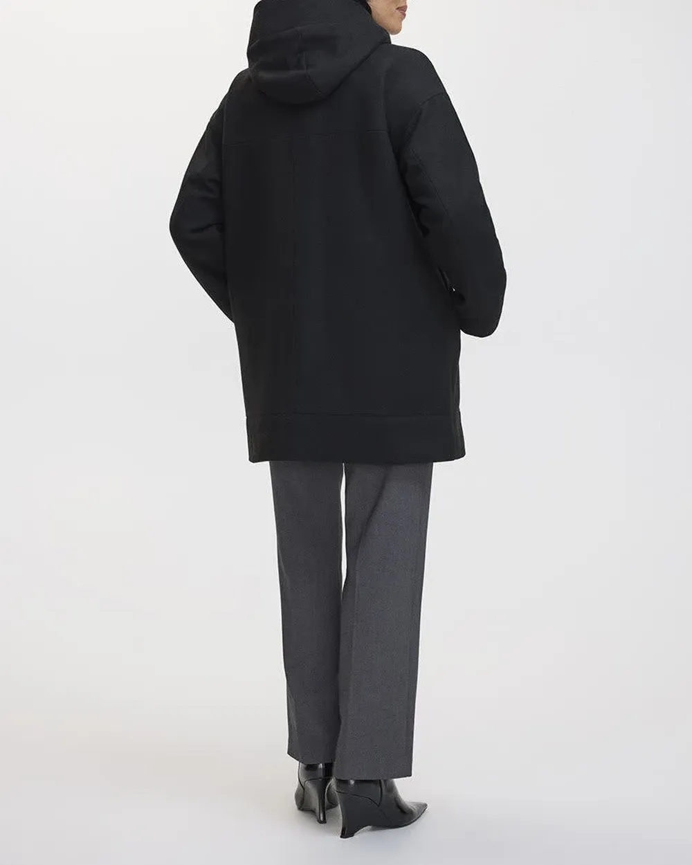 Hooded Wool blend Coat