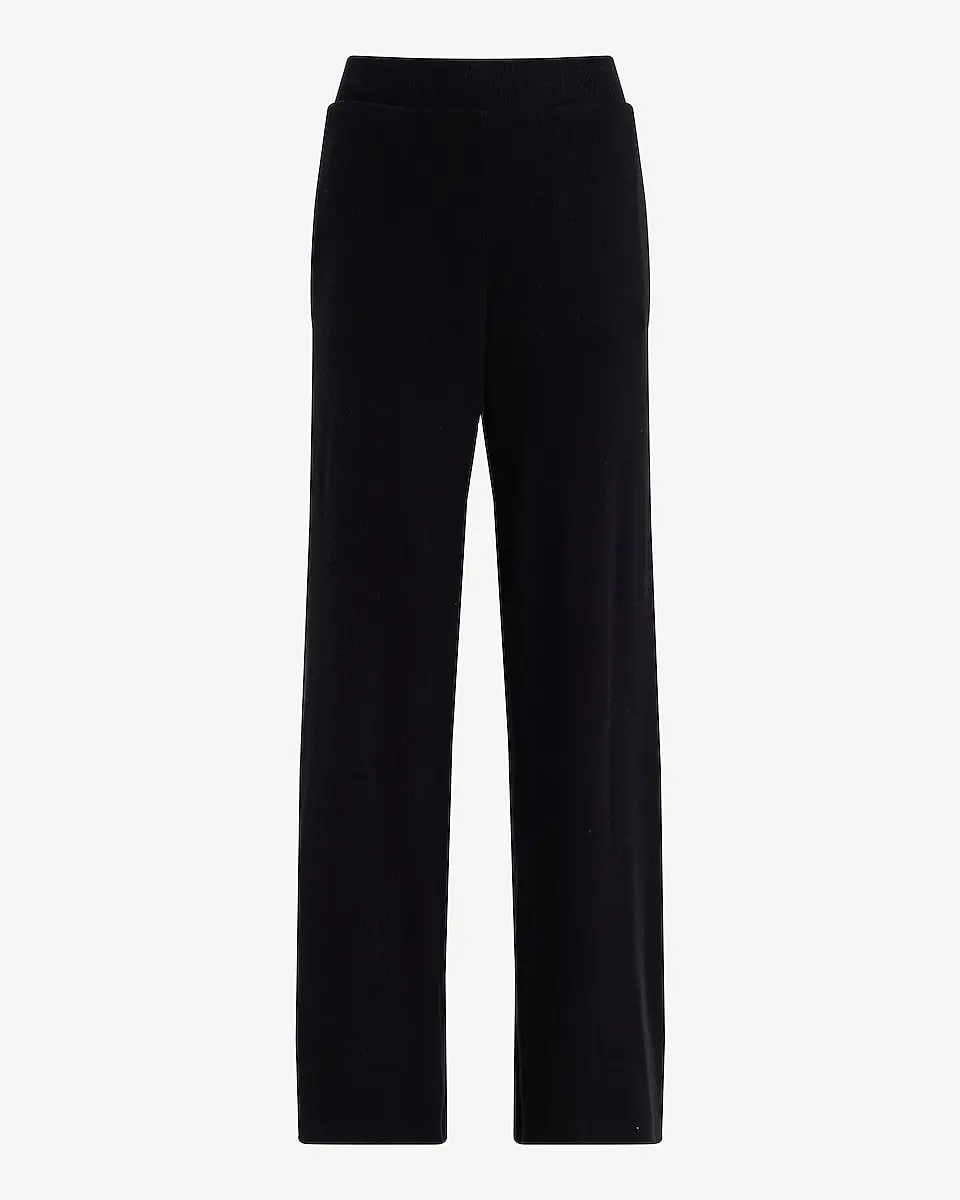 High Waisted Waffle Pull On Wide Leg Pant