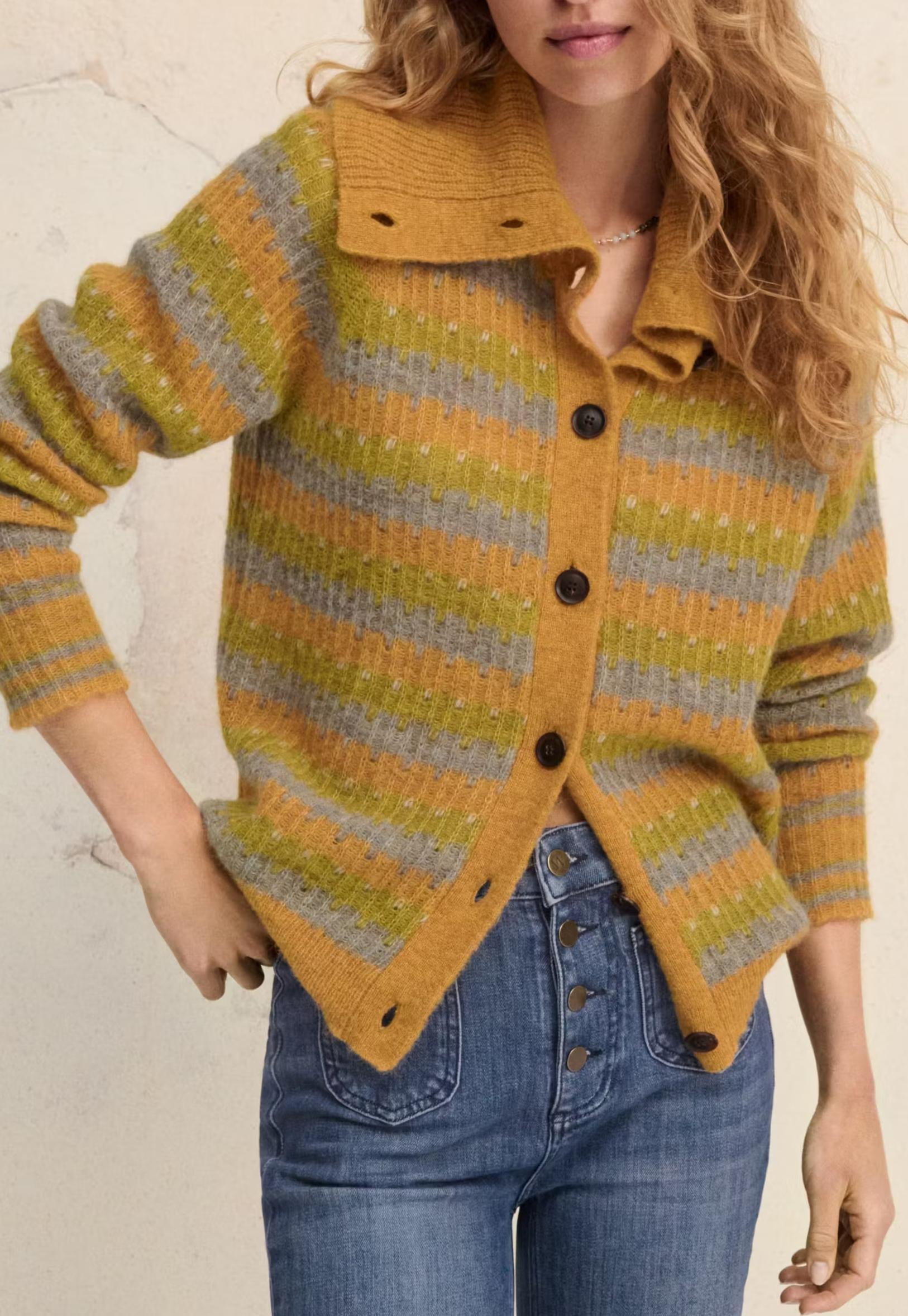 Patterned cardigan
Alpaca & merino wool blend