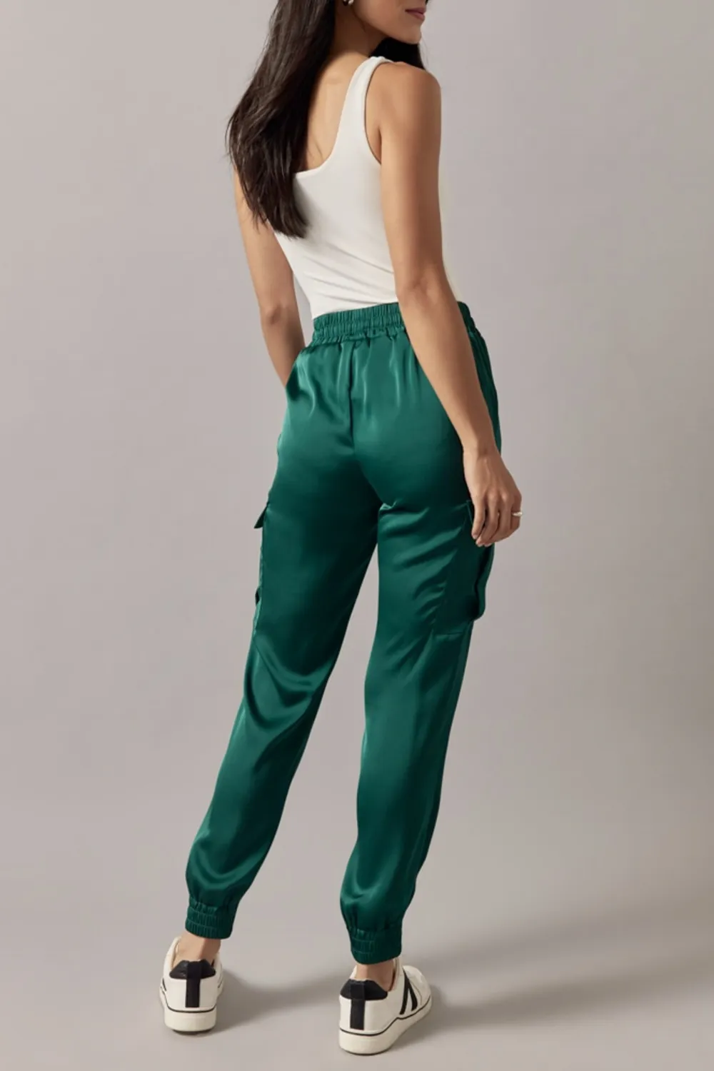 Thelma Satin Cargo Joggers