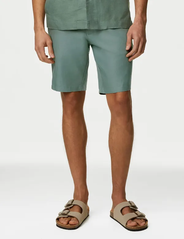 Linen Blend Chino Shorts