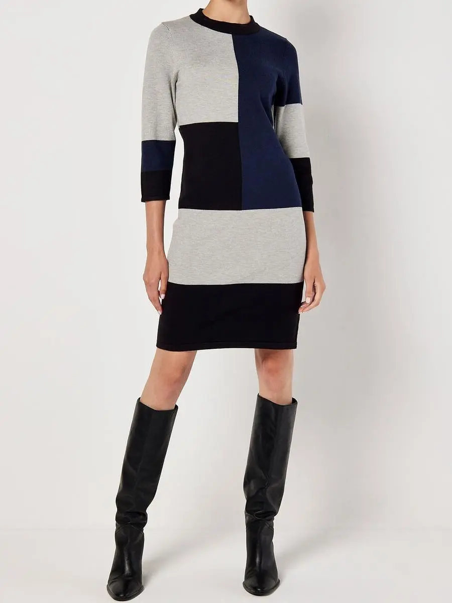 Colour Block Bodycon Mini Dress