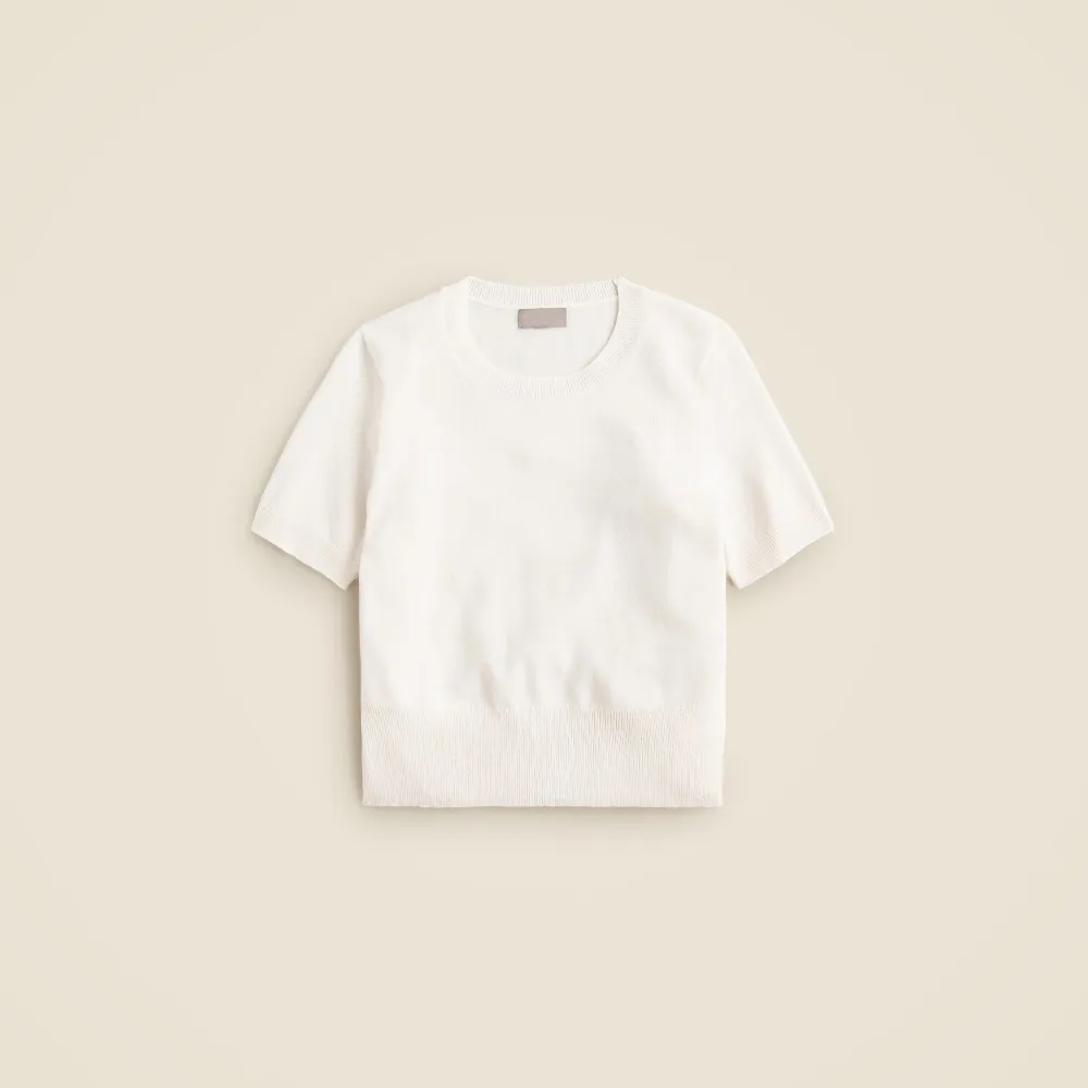 Cashmere shrunken T-shirt