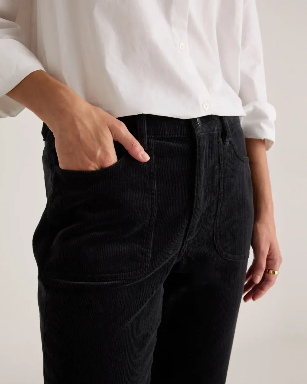 Cotton Corduroy Flare Pants