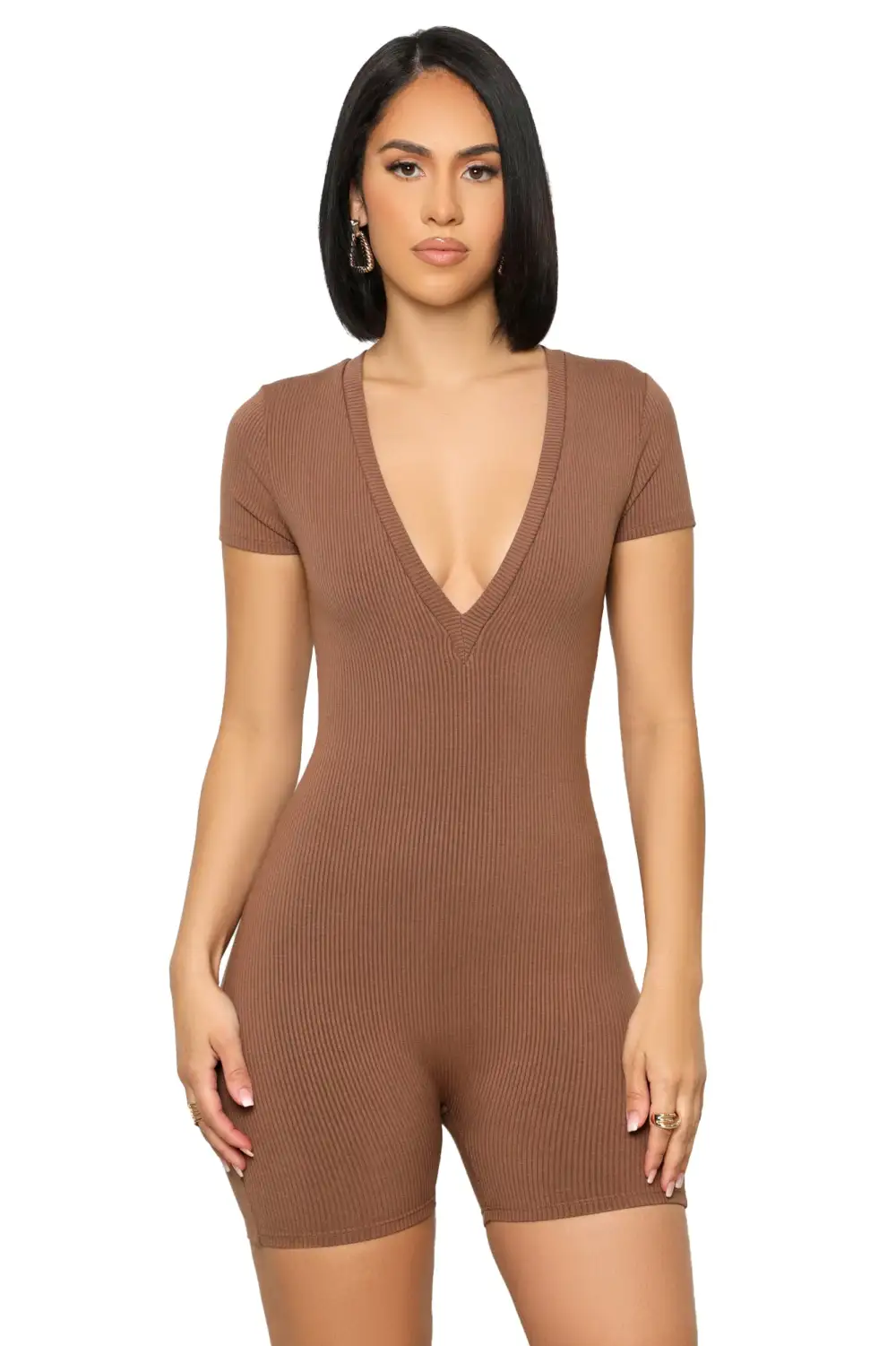 Everyday Contour Romper (Mocha)