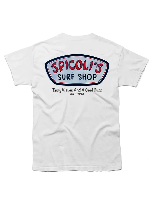Spicoli'S Surf Shop Tasty Waves And A Cool Buzz Men'S T-Shirt