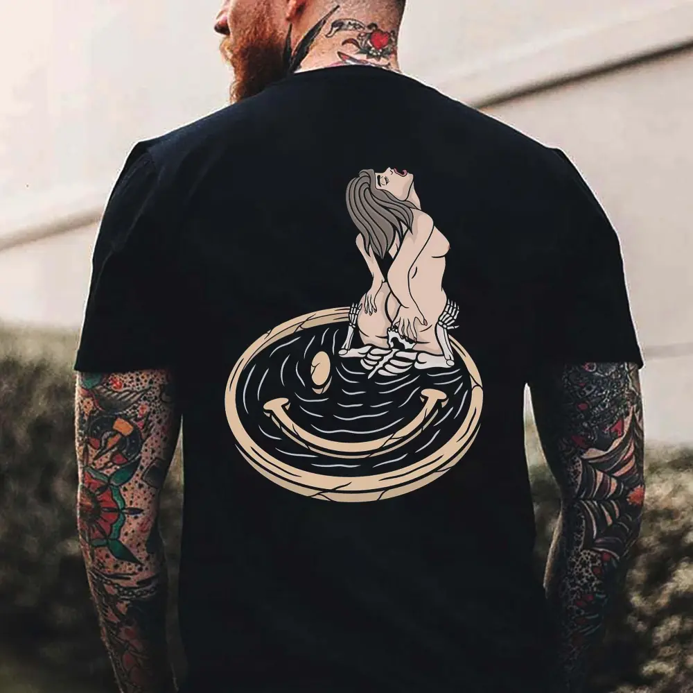 Live Fast Eat Ass Printed Men's T-shirt