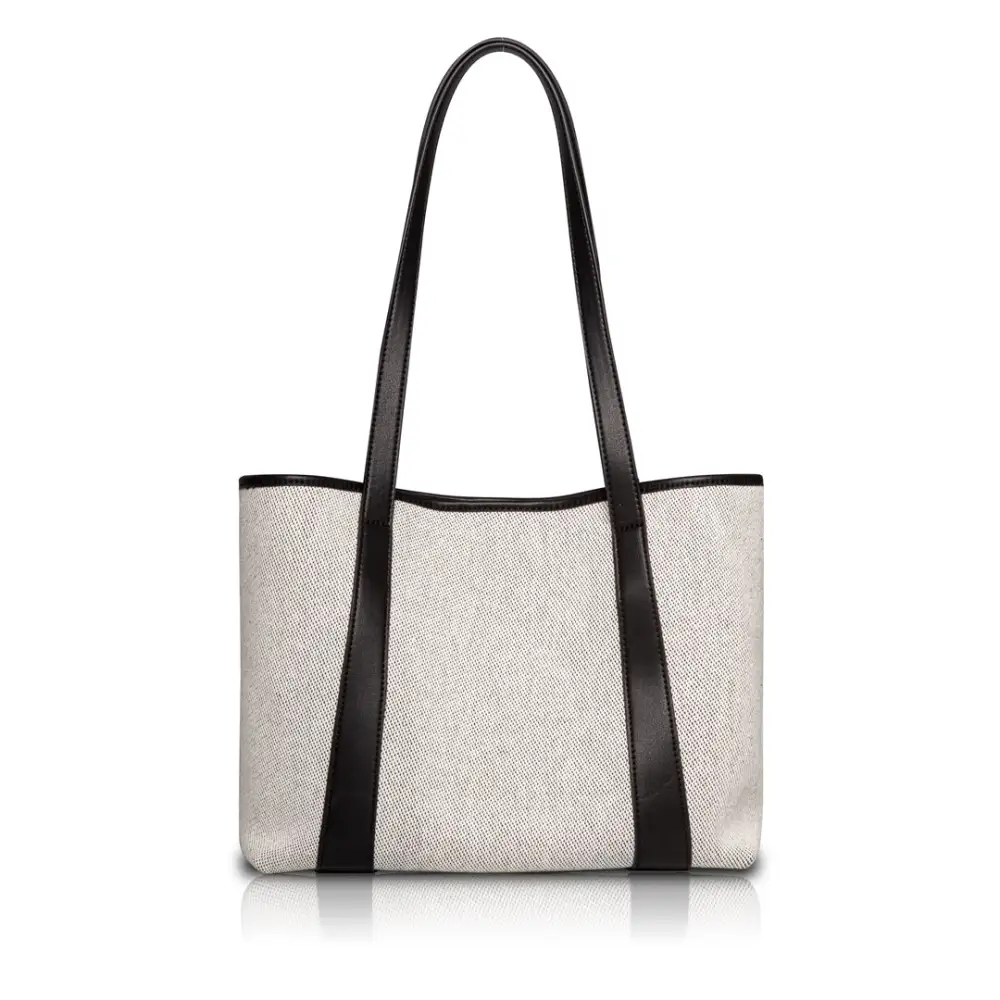 Line Canvas Tote - Grey