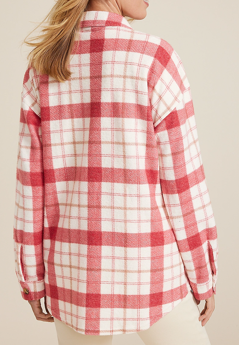 Vintage Plaid Fleece Shacket