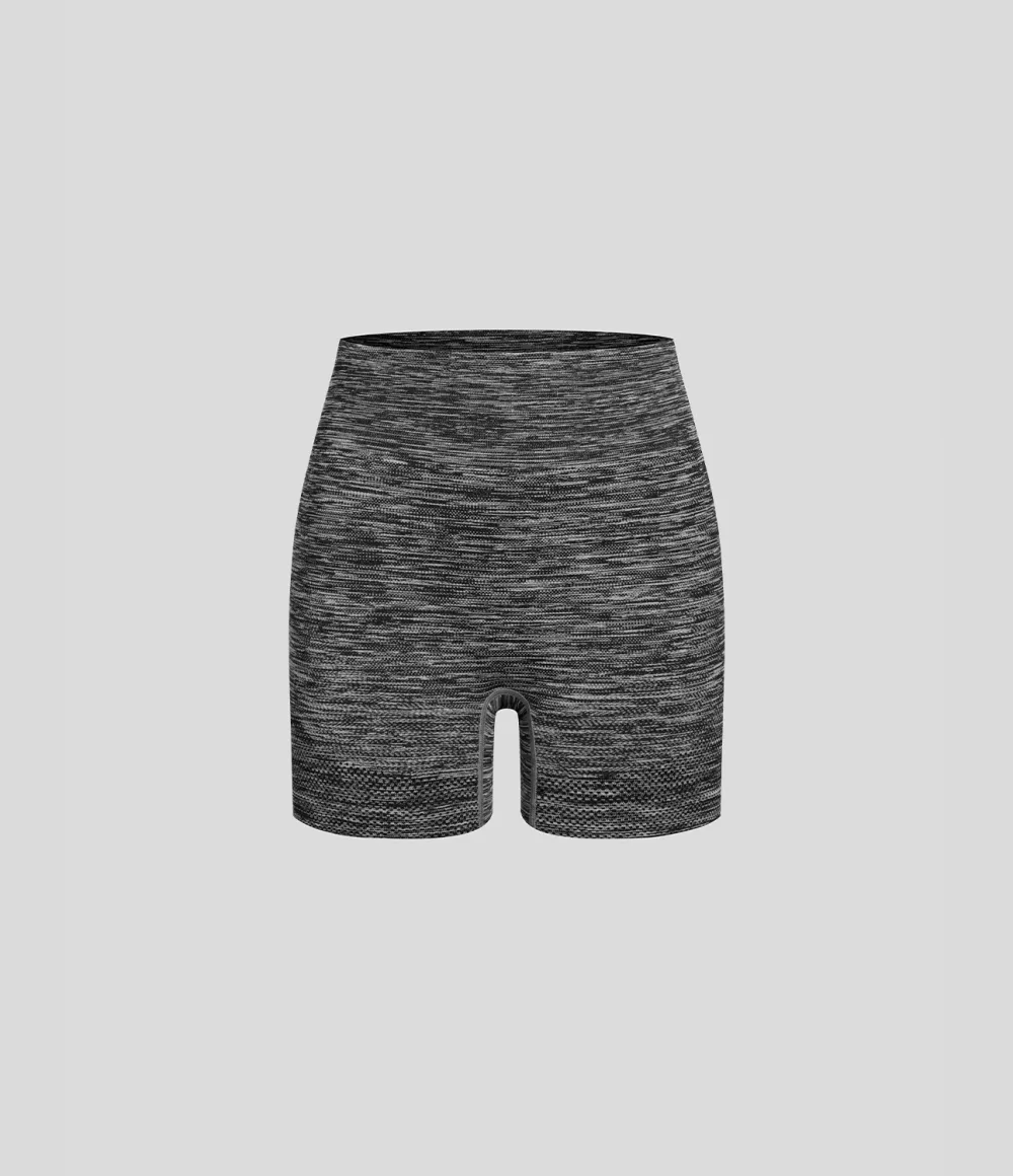 Seamless Flow High Waisted Butt Lifting Ruched Deep Dye Yoga Biker Shorts 3.5''