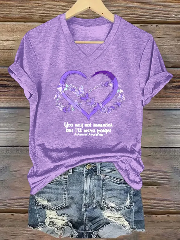 Women'S You May Not Remember But I Will Never Forget V-Neck T-Shirt