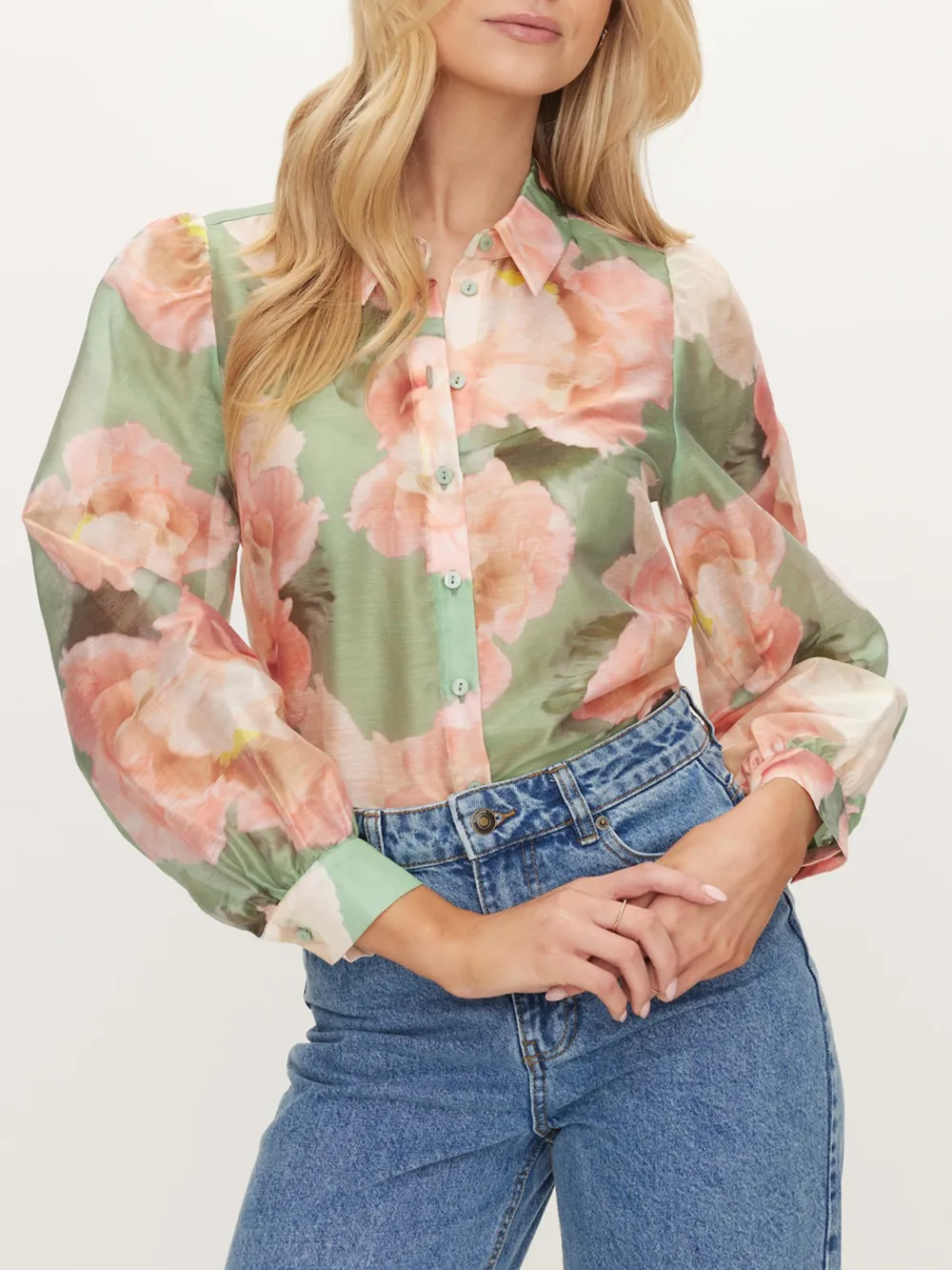 Pearl Puff Sleeve Shirt