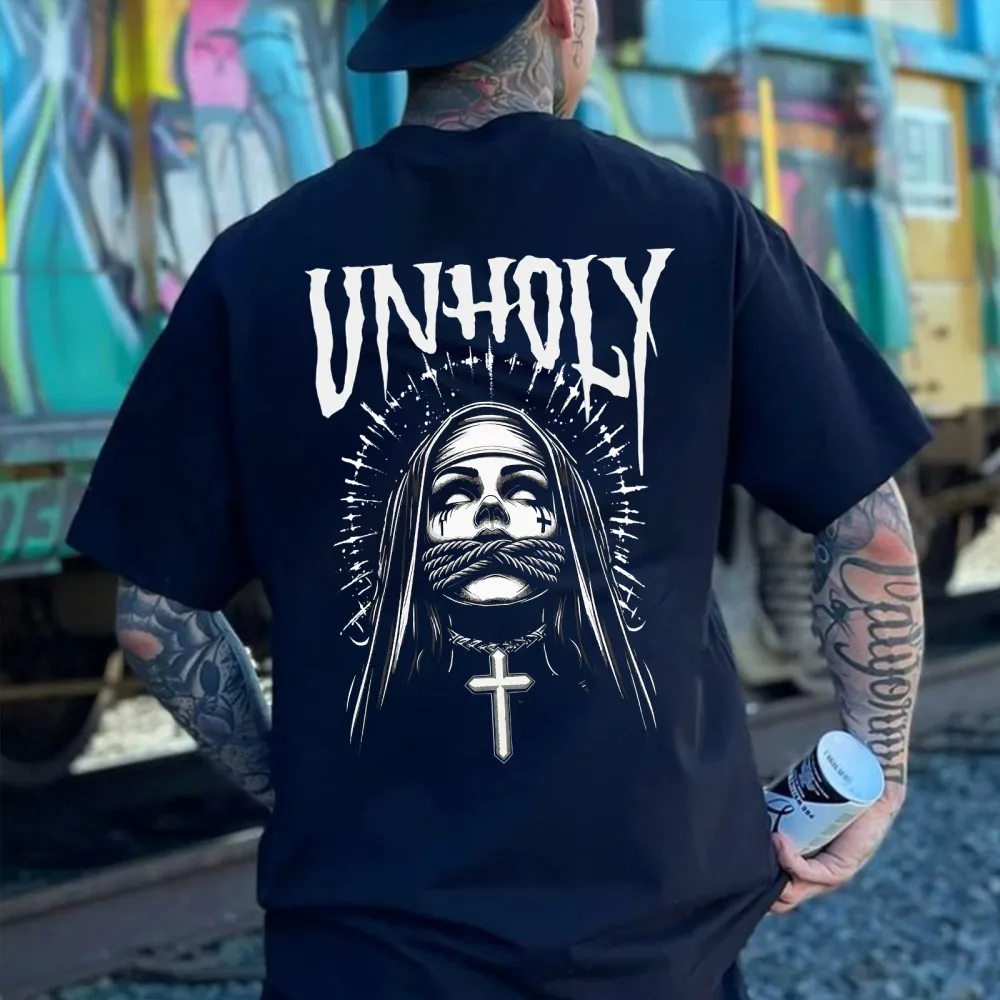 Unholy Nun Printed Men's T-shirt