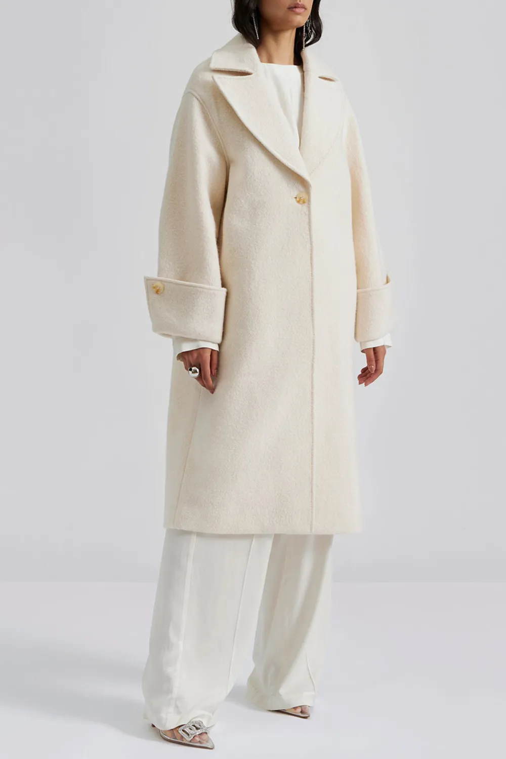 Long Length Wool Blend Coat