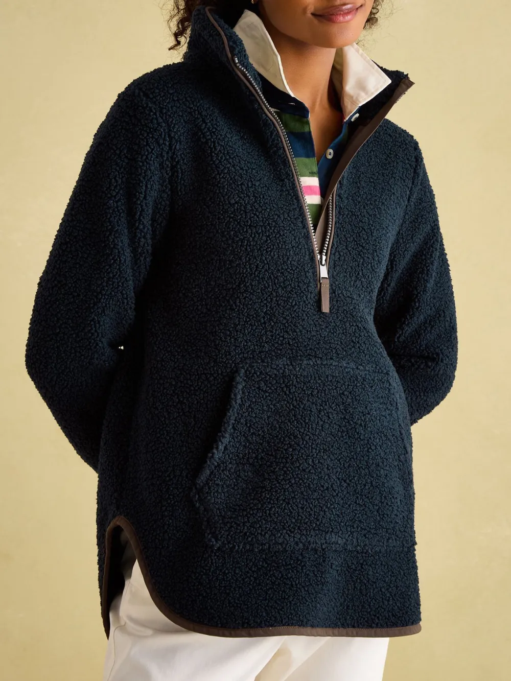 Aldeburgh Navy Quarter Zip Fleece