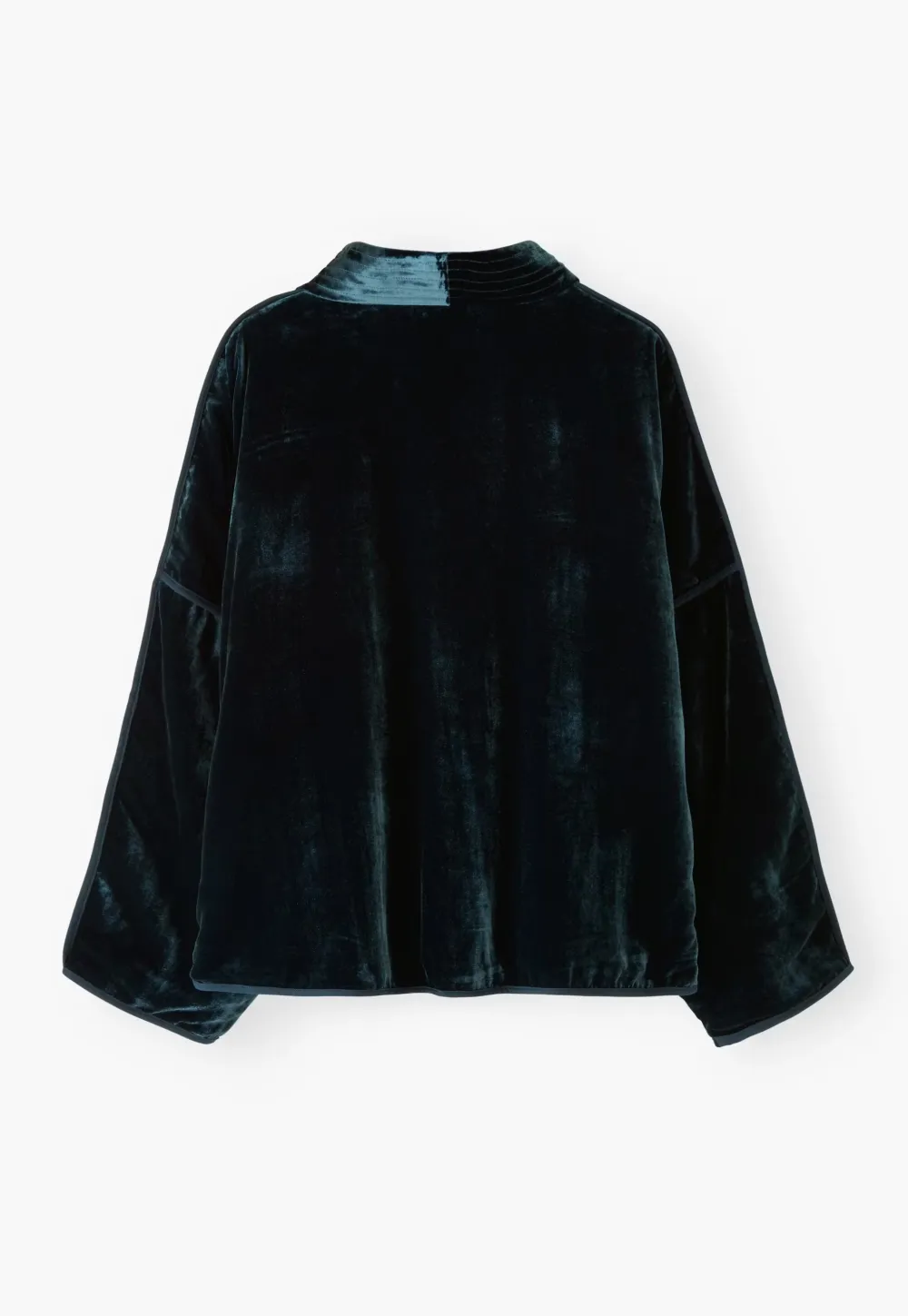 Cropped quilted jacket
Silk & viscose velvet