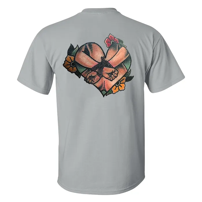 Naked Woman With Her Hands Tied Printed Men's T-shirt