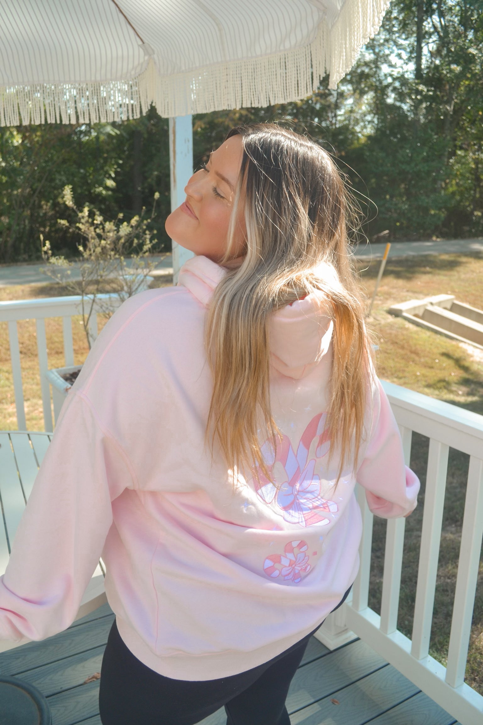 Light Pink Candy Cane Wonderland Hoodie