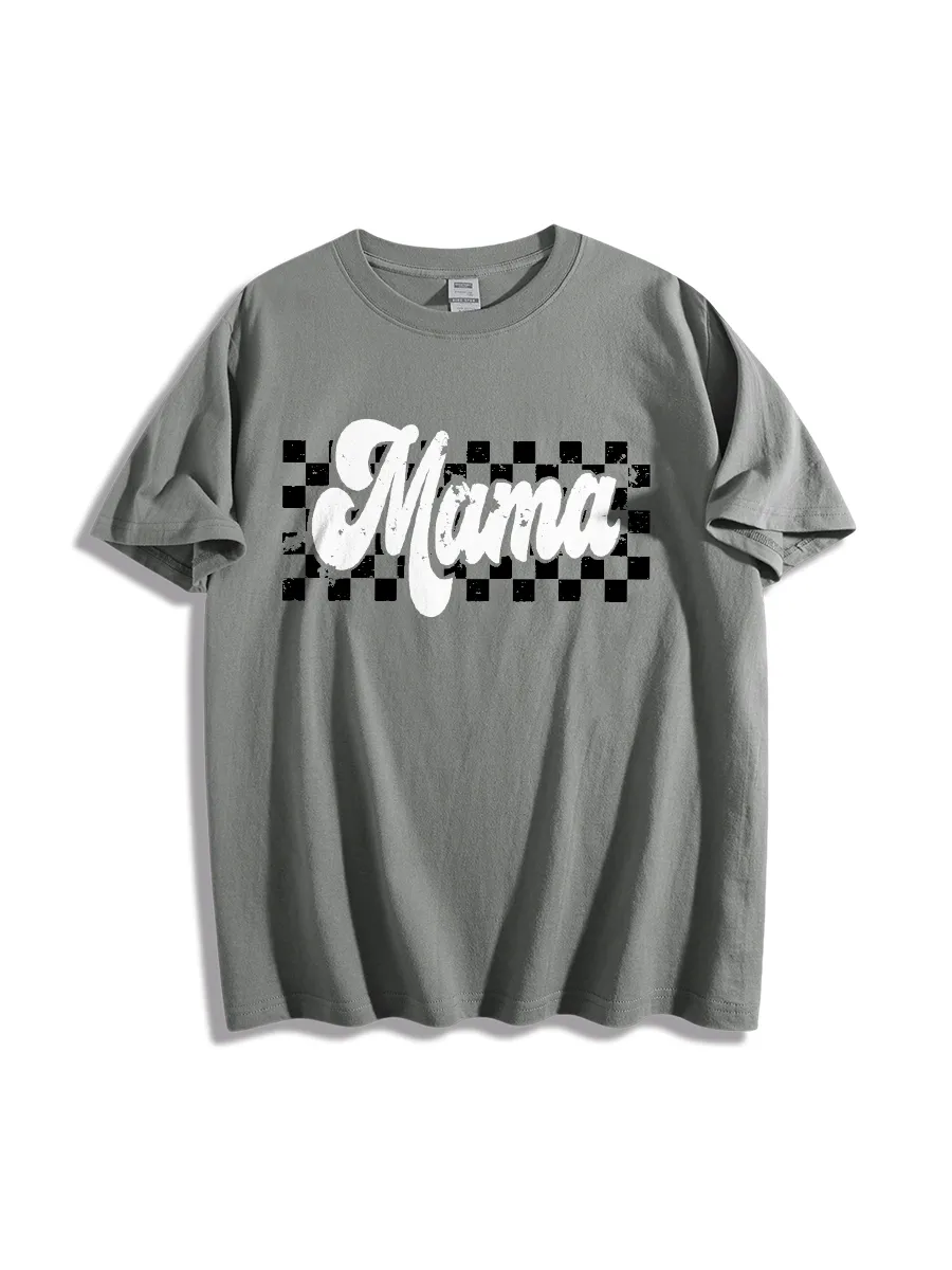 Retro Checkered Mama Tee