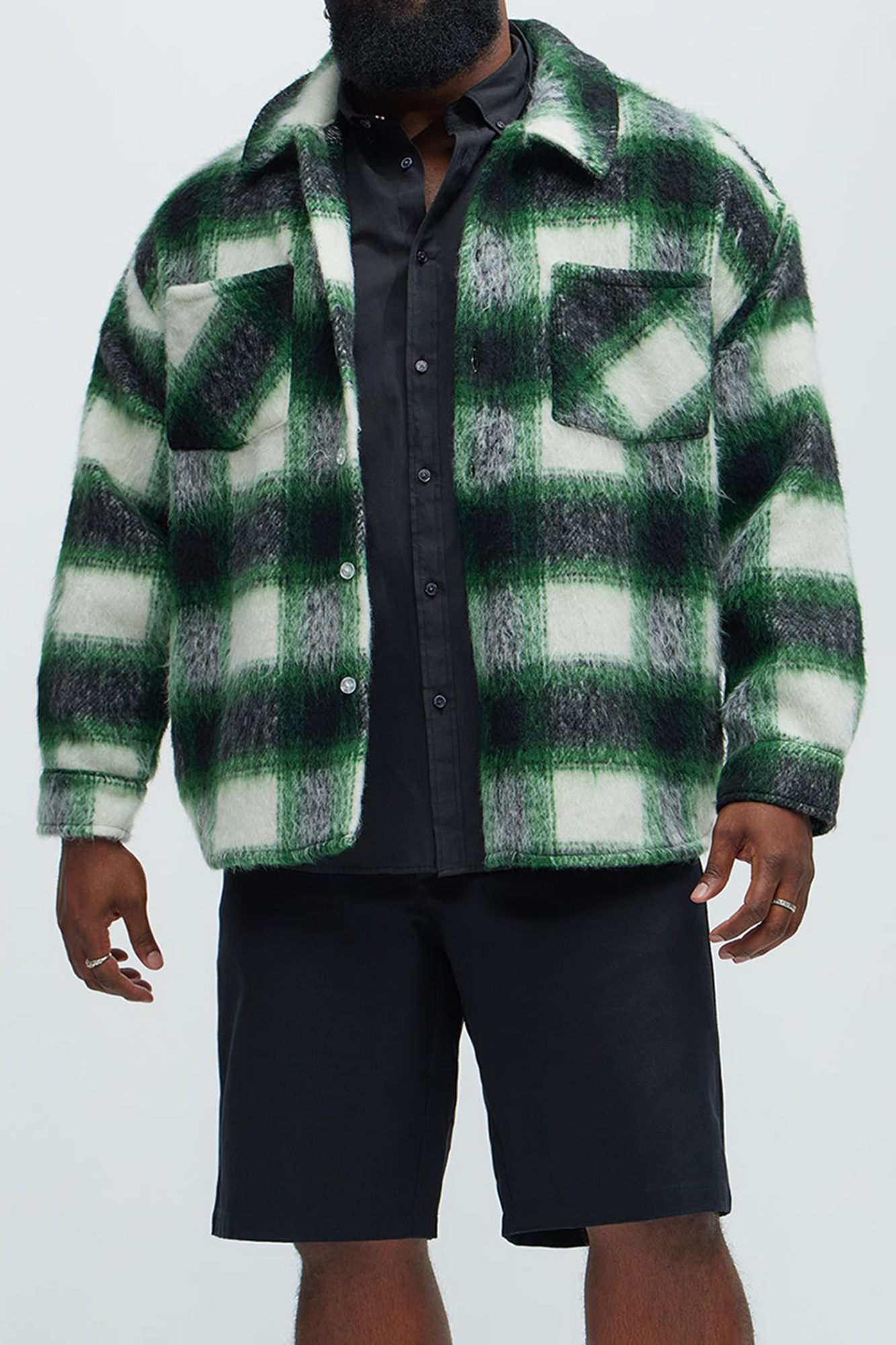 Keystone Mohair Shacket - Green