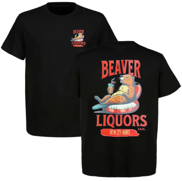 Beaver Liquors Printed Men's T-shirt
