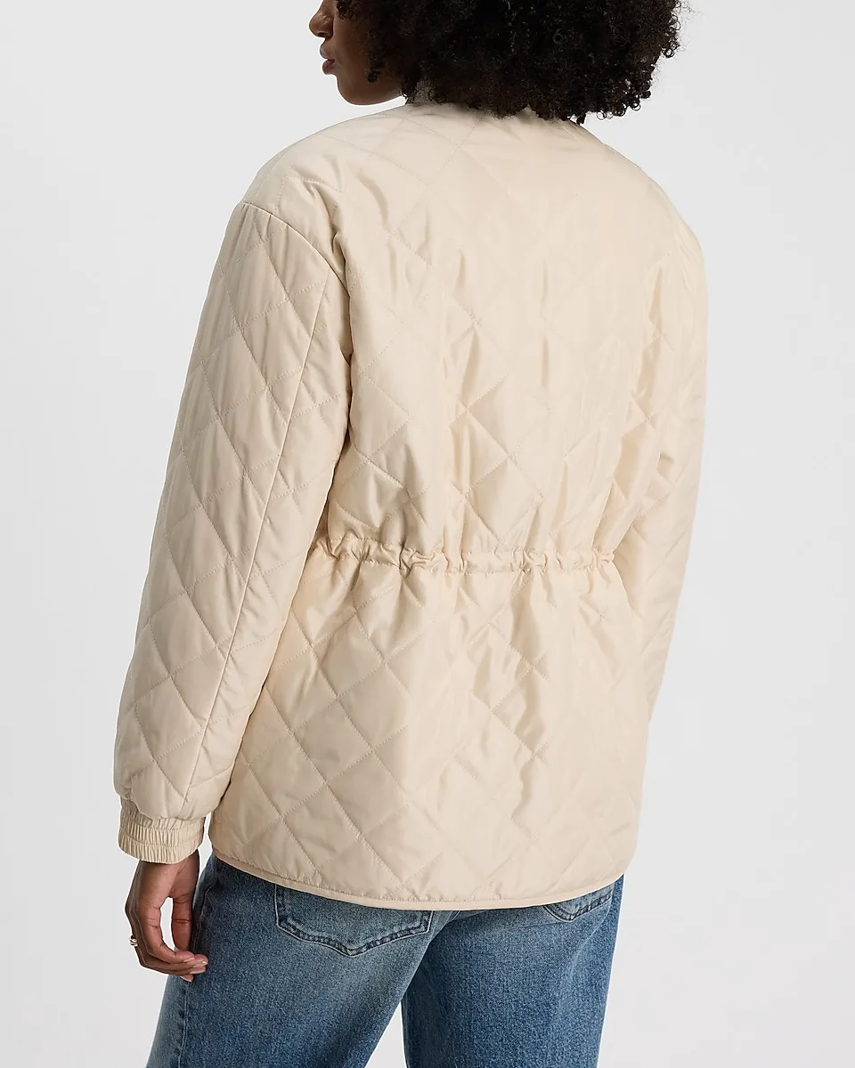 Reversible Quilted Faux Fur Bomber Jacket