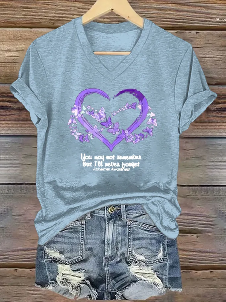 Women'S You May Not Remember But I Will Never Forget V-Neck T-Shirt