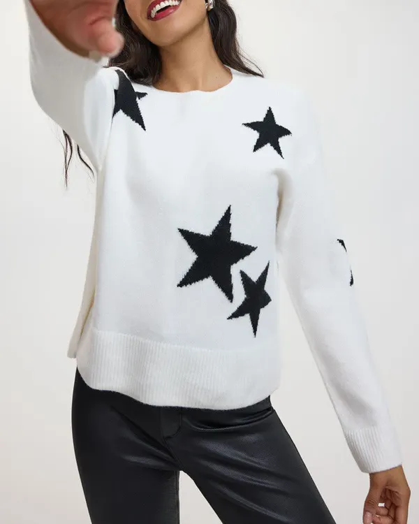 Long-Sleeve Crew-Neck PlushSoft Loose Pullover