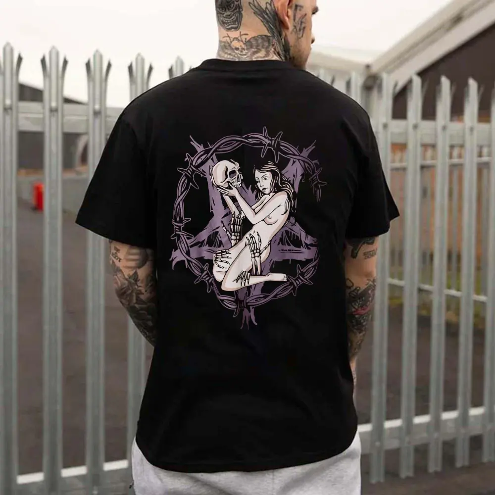 Satanic Daddy Printed Men's T-shirt