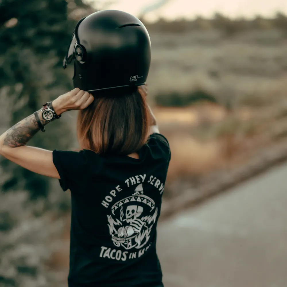 Hope They Serve Skull Graphic Women T-Shirt
