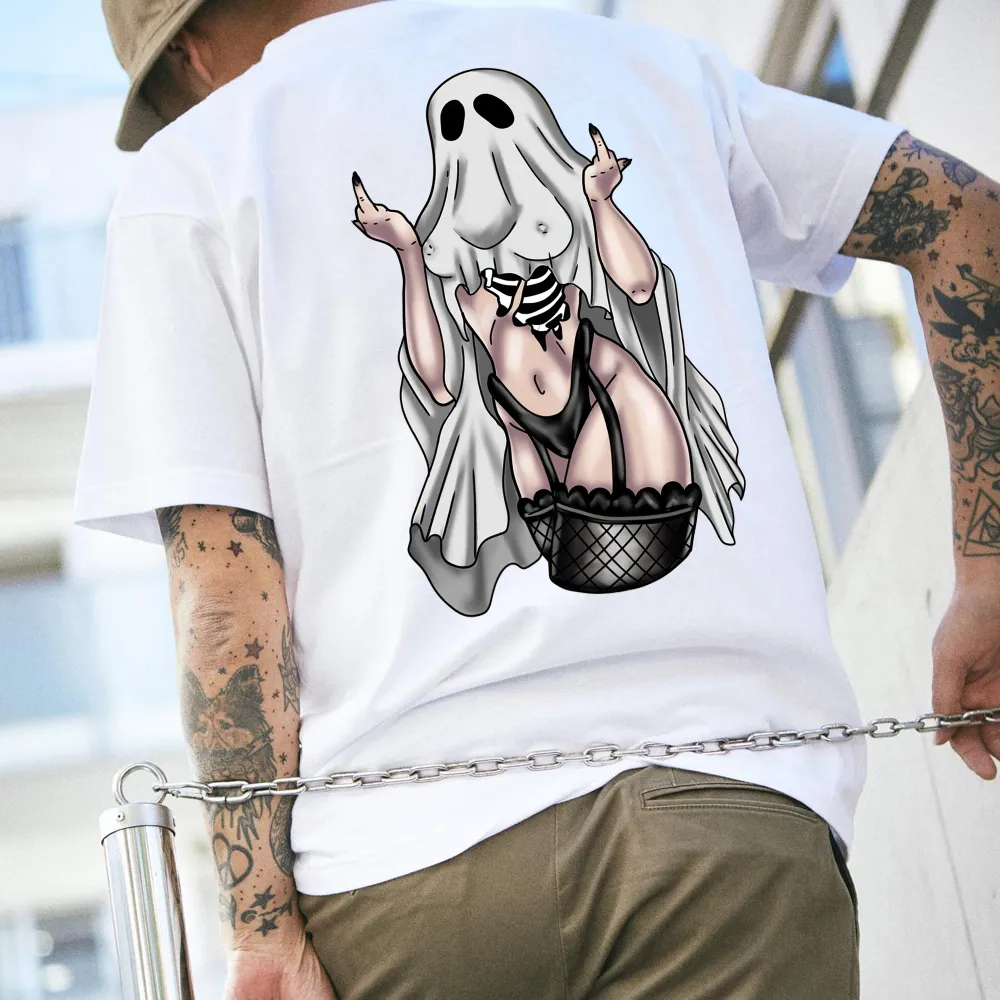 Sexy Ghost Printed Men's T-shirt