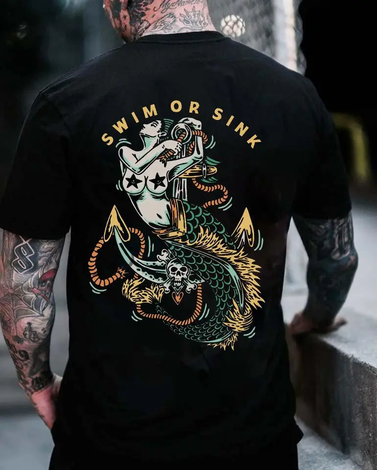 Swim Or Sink Printed Men's T-shirt