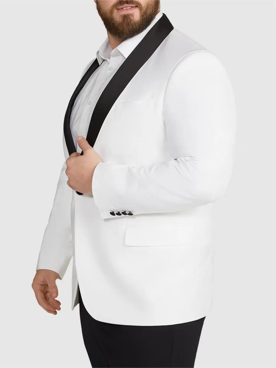 IVORY PIERCE TUXEDO SUIT JACKET