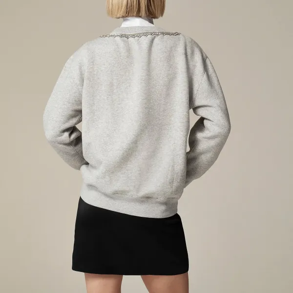 Heritage fleece crewneck sweatshirt with embellishments