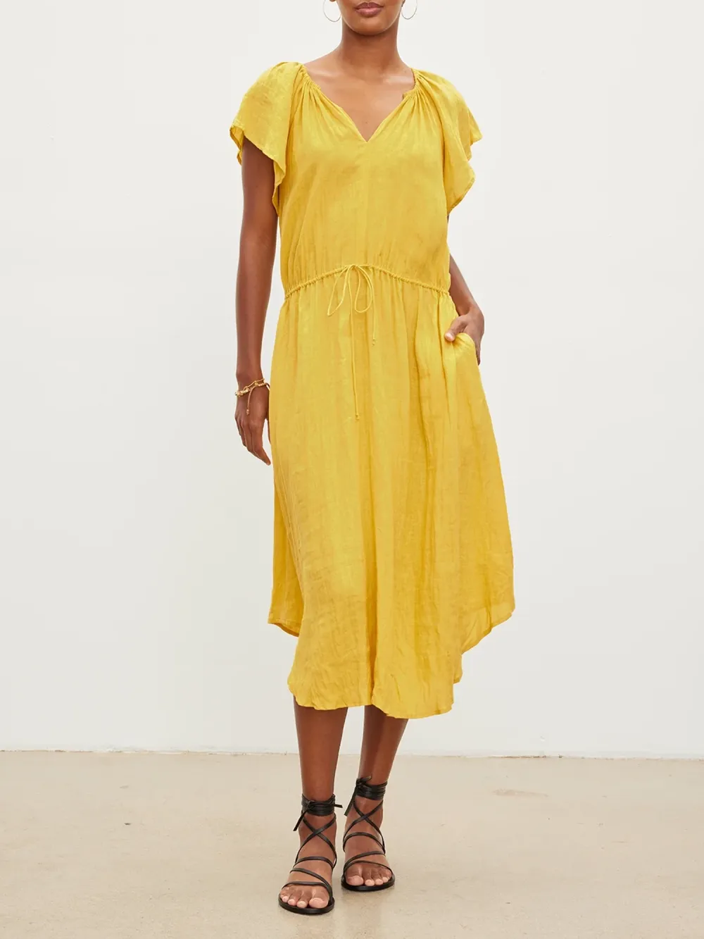 Pepper Linen V-Neck Dress