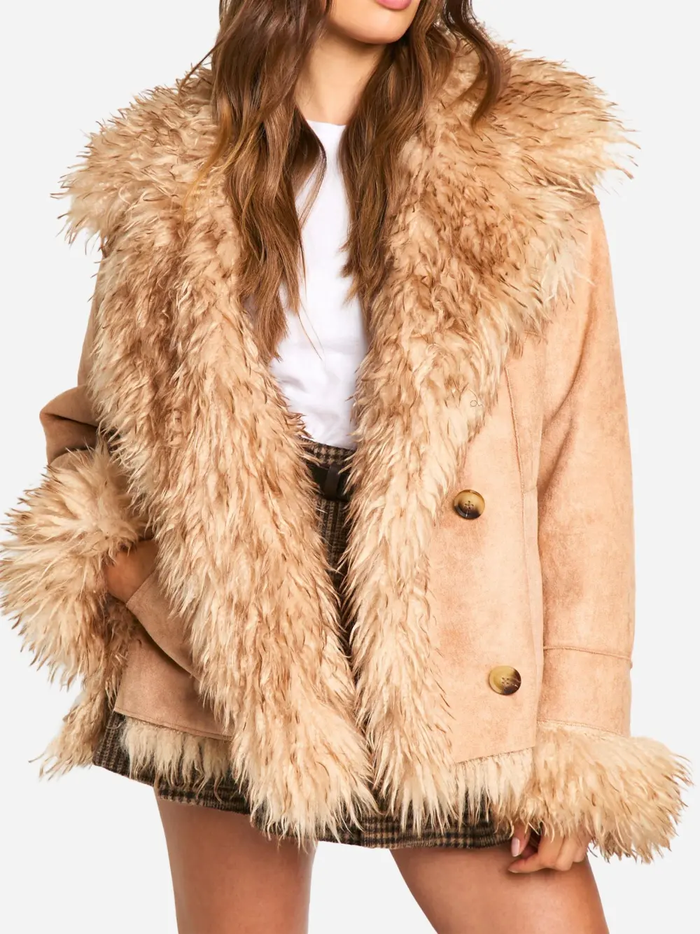 VINTAGE LOOK FAUX FUR AVIATOR