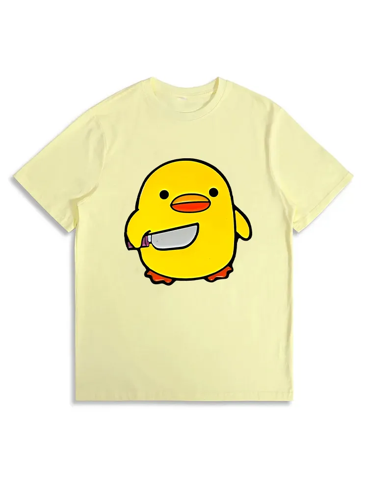 Duck Chick Knife Meme T-Shirt