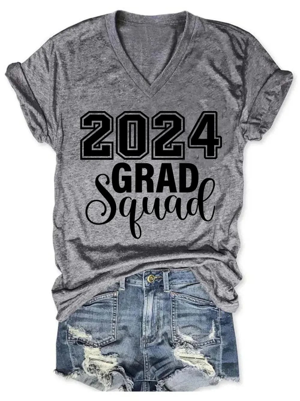 2025 Grad Squad V Neck T-Shirt