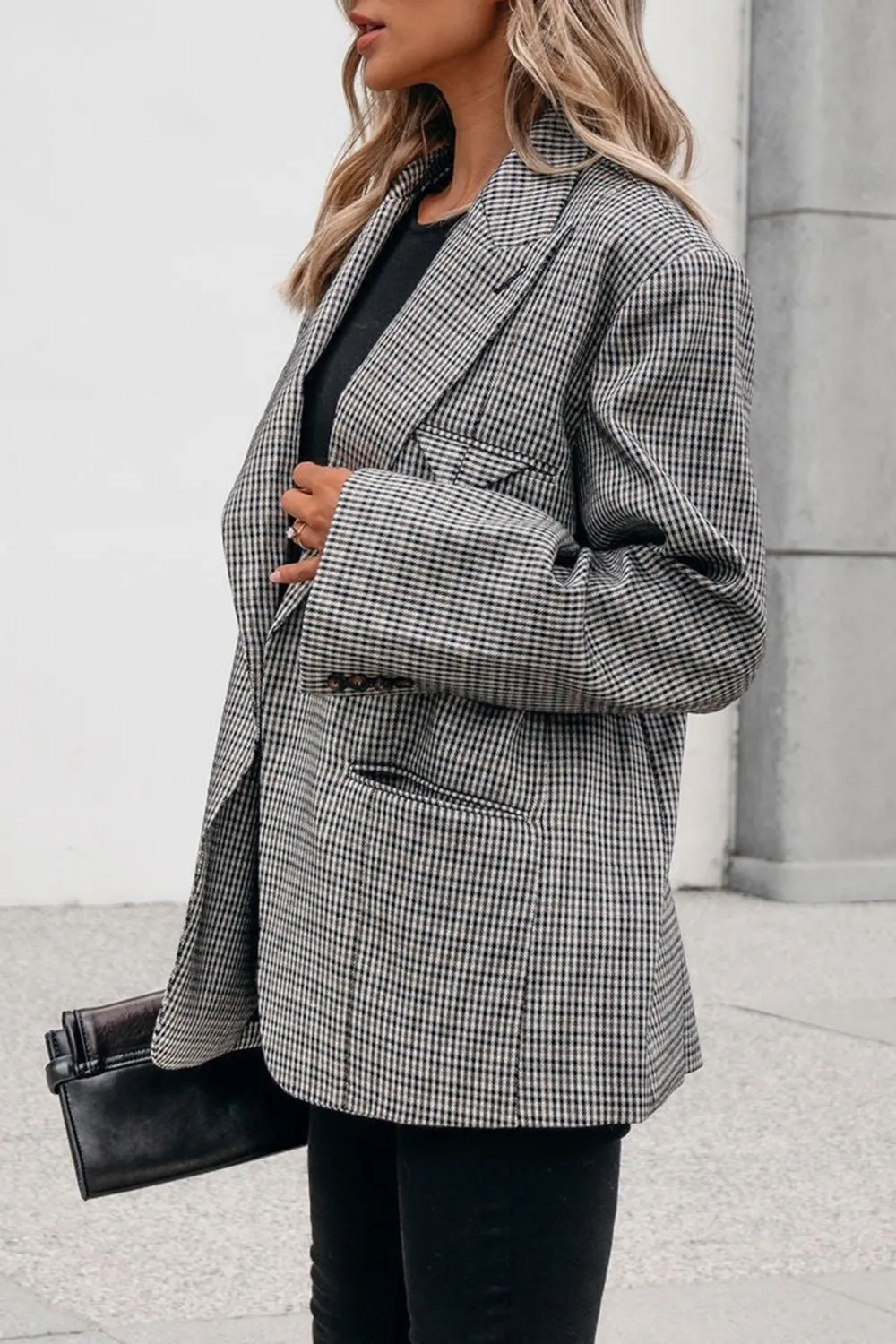 Oversized Plaid Blazer