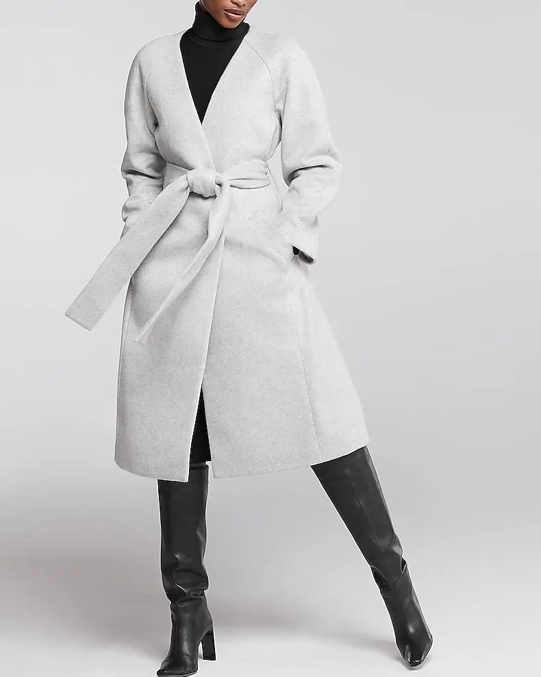 Belted Wrap Scarf Coat