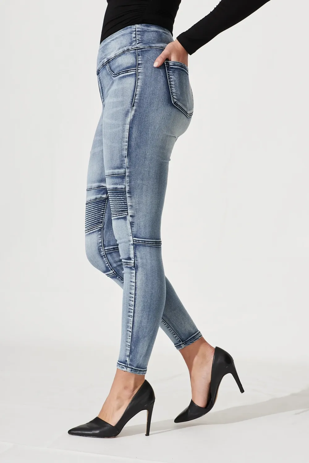 Light Blue High Waisted Skinny Jeans
