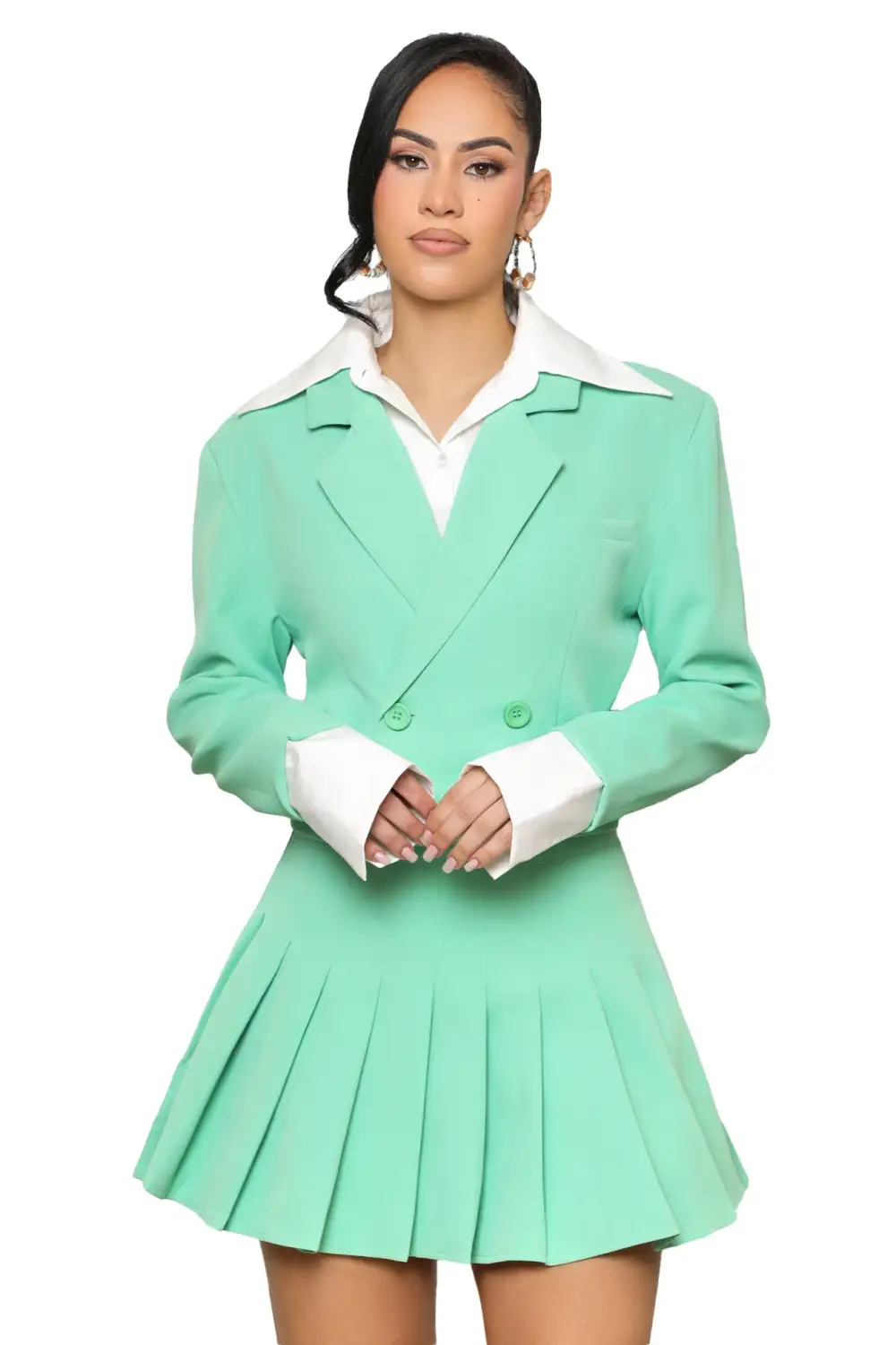 Business Babe Skirt Set (Mint Green)-FINAL SALE