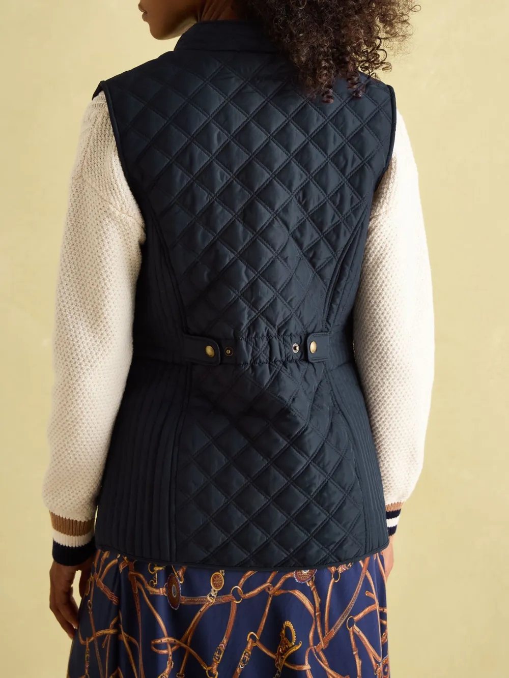 Minx Navy Blue Showerproof Diamond Quilted Gilet