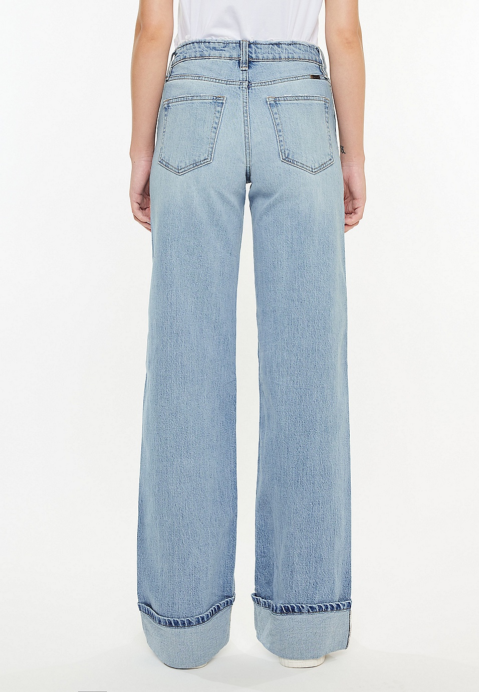 KanCan High Rise Cuffed Wide Leg Jean