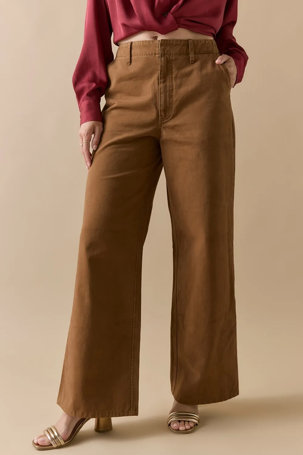 Samantha Wide Leg Side Pockets Pants