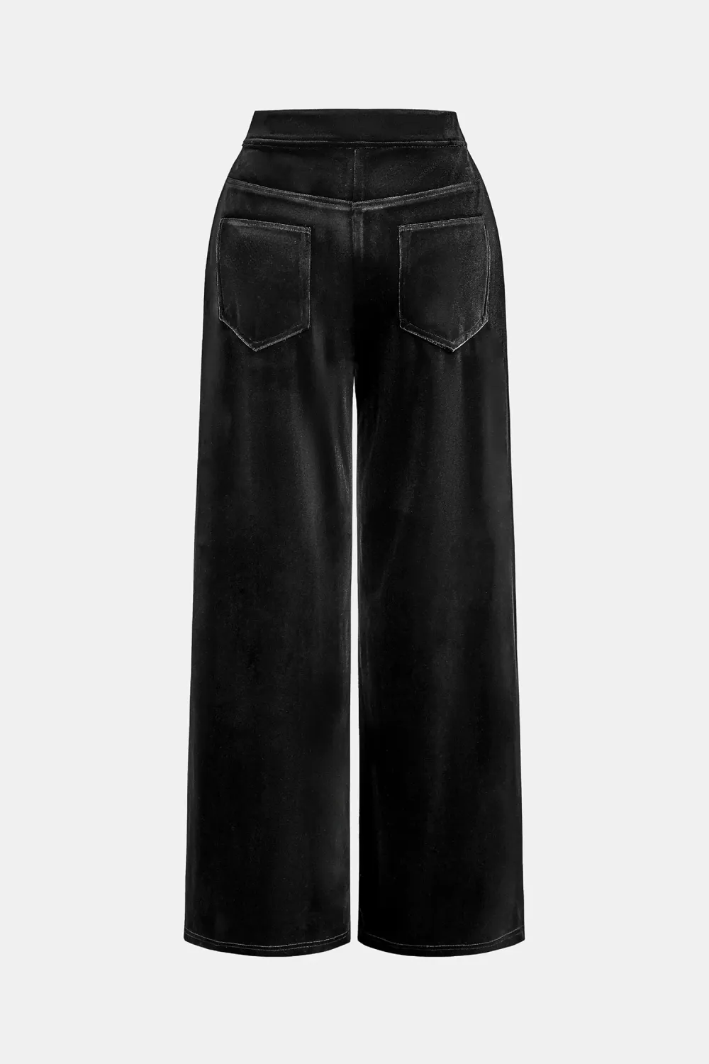 Midnight Black Wide Leg Trousers