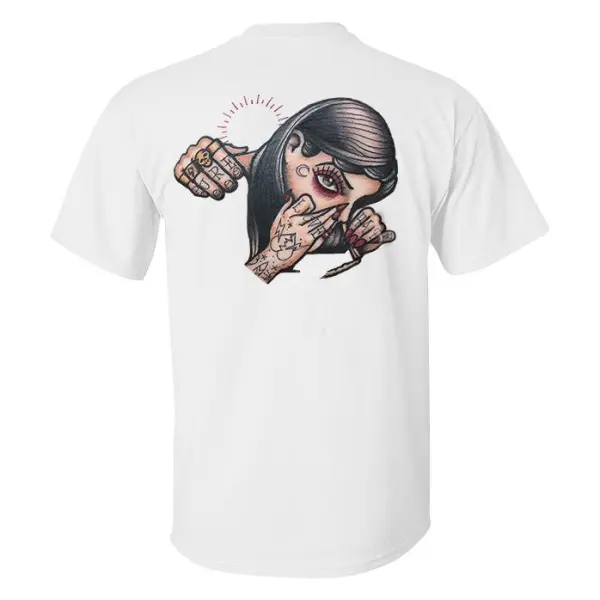 Tattoo Girl Printed Men's T-shirt