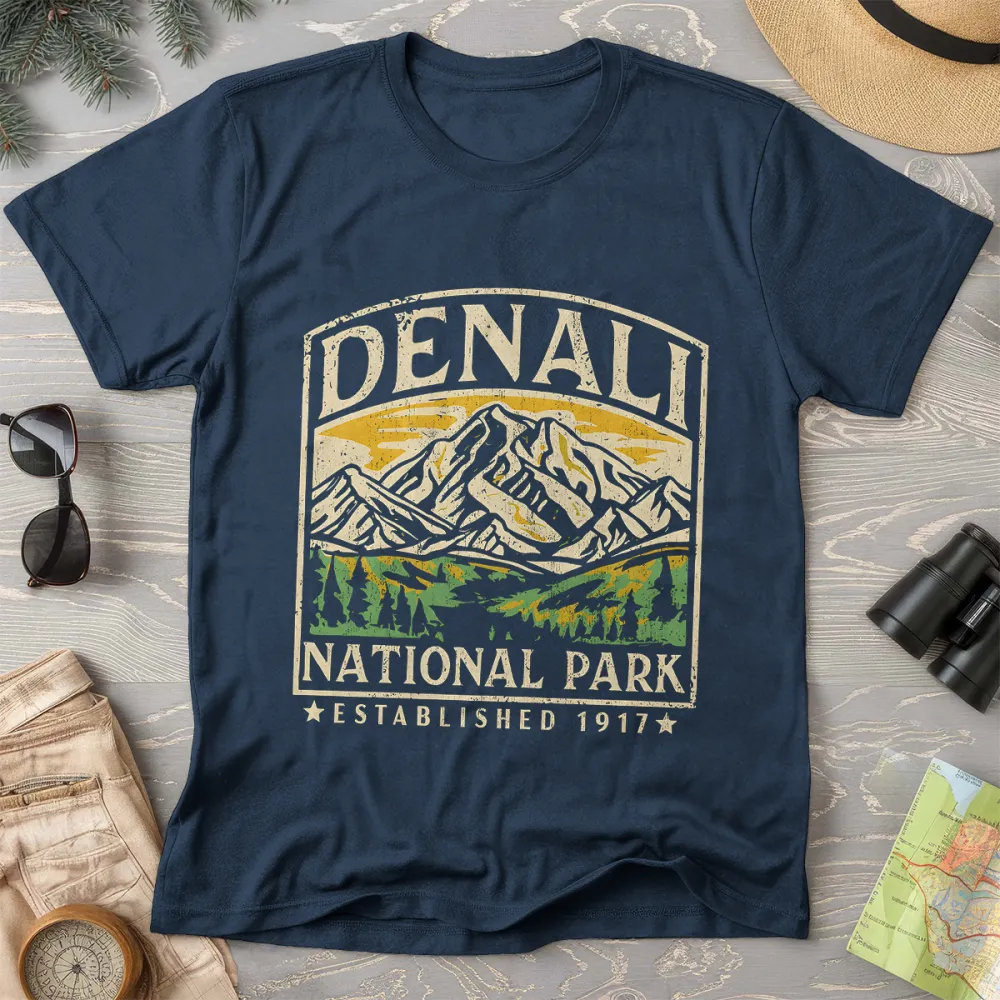Denali National Park Vintage Crewneck T-Shirt