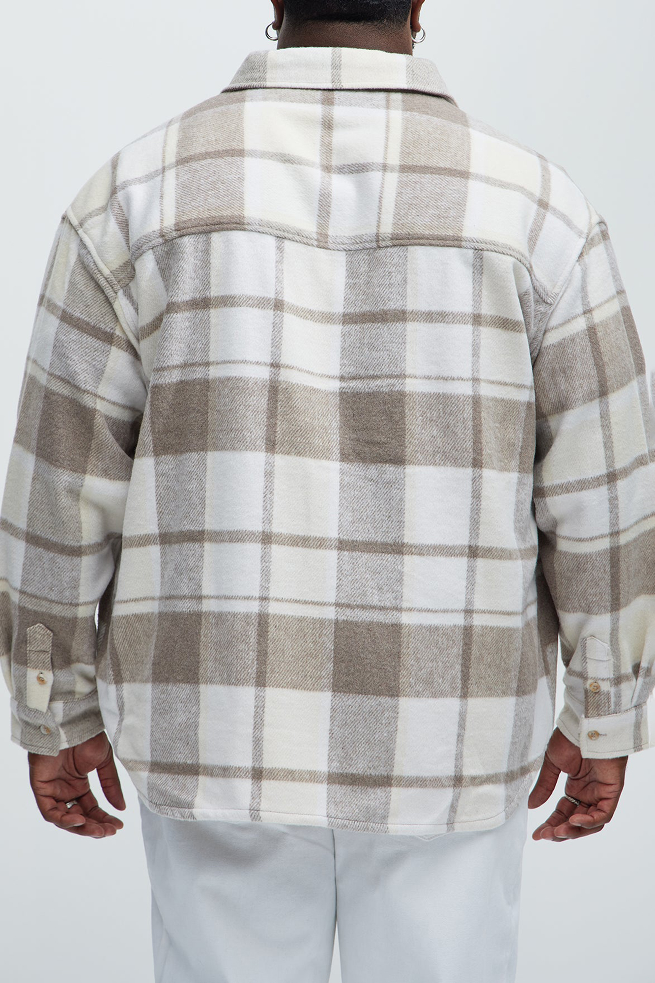 Wanted Plaid Shacket - Cream