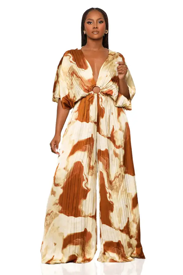 Caramel Sunday Marble Jumpsuit